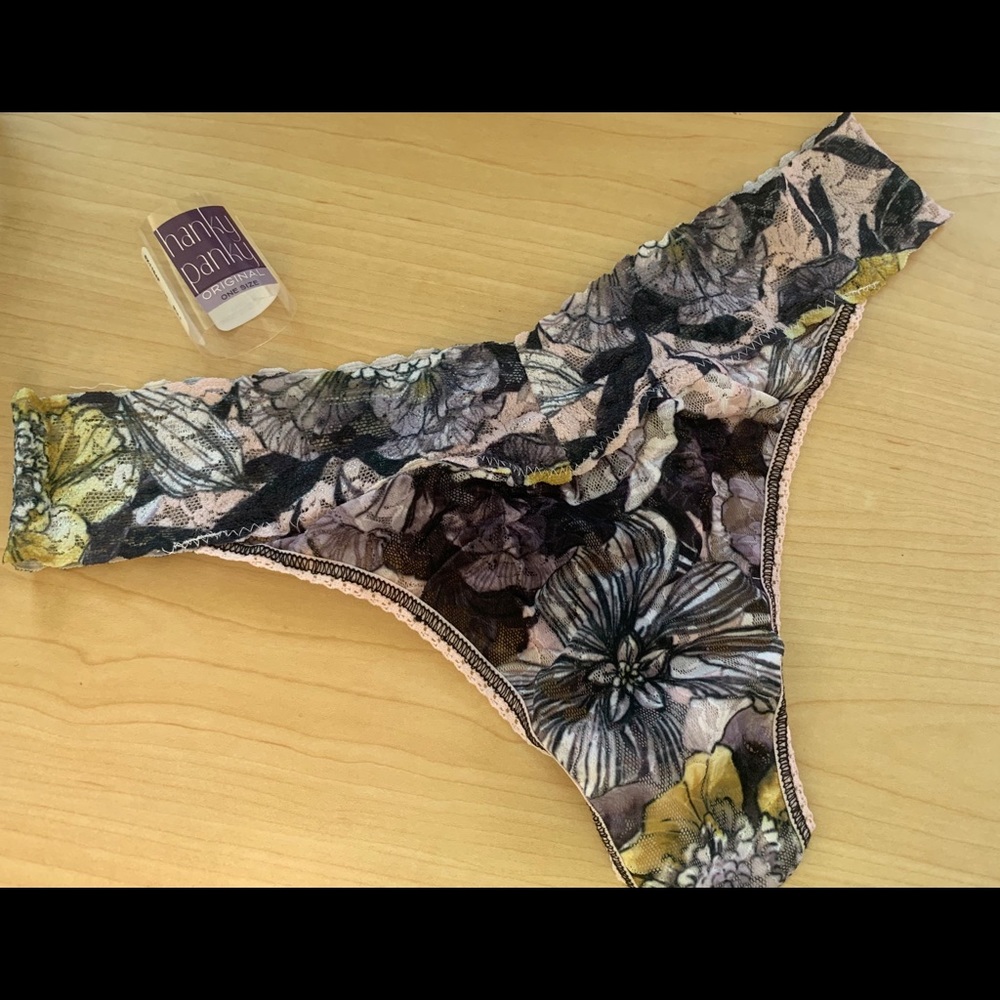 Classic sexy floral hanky panky thong